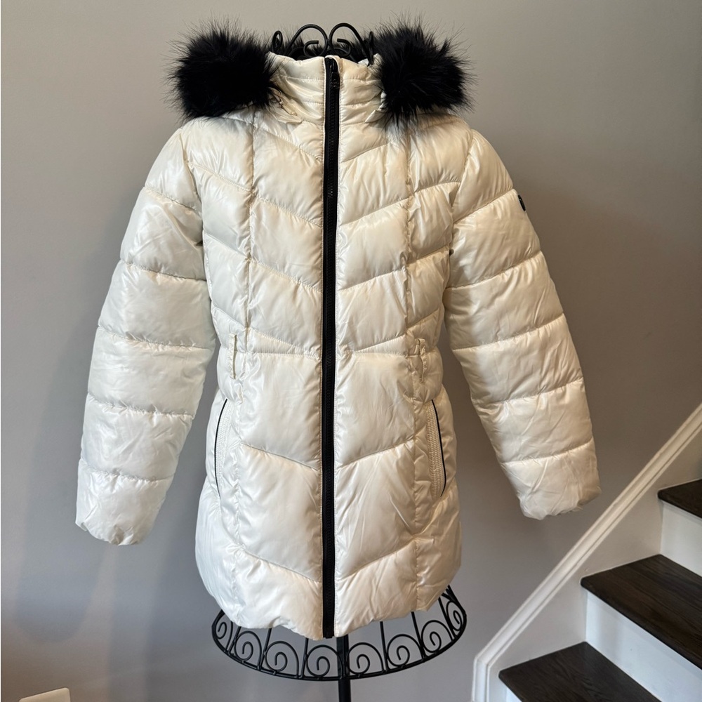 Michael Kors Puffer Coat Jacket Womens Size 14 Black Quilted Full Zip